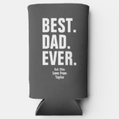 父パーソナライズされたの日フォトギフト最高のパパ スリム缶クーラー (正面)