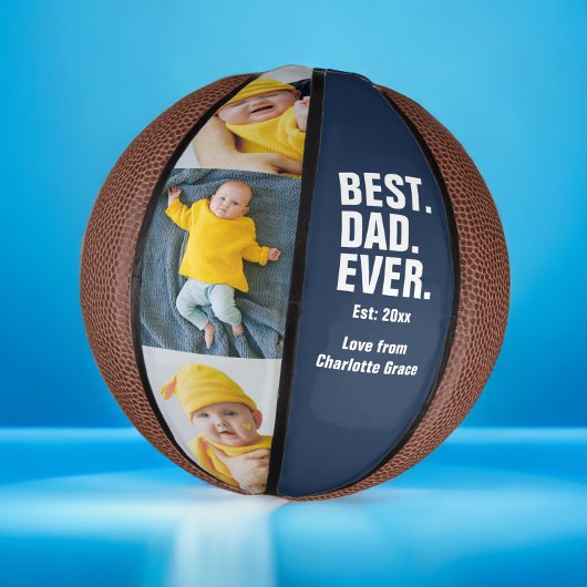 父パーソナライズされたの日フォトギフト最高のパパ ミニバスケットボール