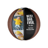 父パーソナライズされたの日フォトギフト最高のパパ ミニバスケットボール (縦)