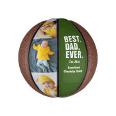 父パーソナライズされたの日フォトギフト最高のパパ ミニバスケットボール (縦)