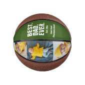 父パーソナライズされたの日フォトギフト最高のパパ ミニバスケットボール (正面)