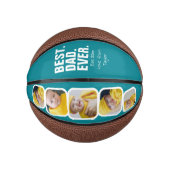 父パーソナライズされたの日フォトギフト最高のパパ ミニバスケットボール (正面)