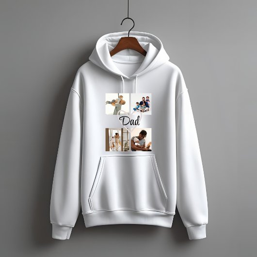 父パーソナライズされたの日フード付きスウェットシャツ – スーパーヒーローパパ パーカ