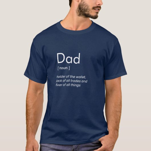父パーソナライズされたの日青Tシャツ Tシャツ (正面)