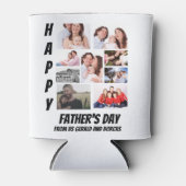 父パーソナライズされたの日9写真コラージュ 缶クーラー (正面)