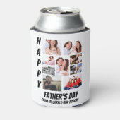父パーソナライズされたの日9写真コラージュ 缶クーラー (缶裏面)