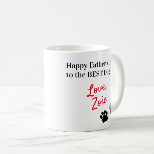 父パーソナライズされたの日 コーヒーマグカップ (正面右)