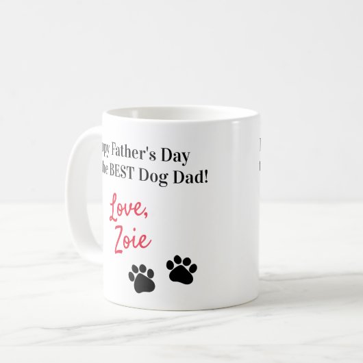 父パーソナライズされたの日 コーヒーマグカップ (正面左)