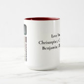 父パーソナライズされたの日"パパ"説明 マグカップ (中央)