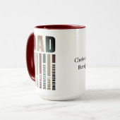 父パーソナライズされたの日"パパ"説明 マグカップ (正面左)