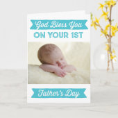 父パーソナライズされたの日 – 神の祝福 カード (黄色い花)