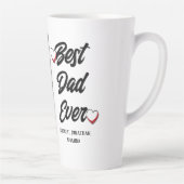 父パーソナライズされたの日、2つの写真コラージュのギフト カフェラテマグ (右)