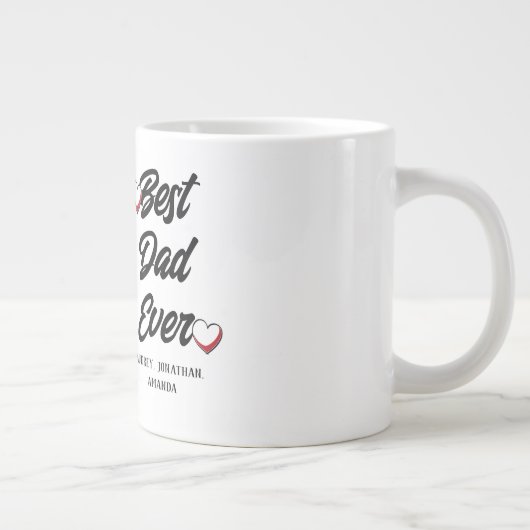 父パーソナライズされたの日、2つの写真コラージュのギフト ジャンボコーヒーマグカップ (右)