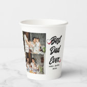 父パーソナライズされたの日、2つの写真コラージュのギフト 紙コップ (裏面)