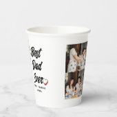 父パーソナライズされたの日、2つの写真コラージュのギフト 紙コップ (左)