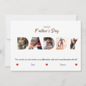 父パーソナライズされたの日DADDYフォトコラージュ 招待状 (正面)