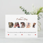 父パーソナライズされたの日DADDYフォトコラージュ 招待状 (スタンド正面)