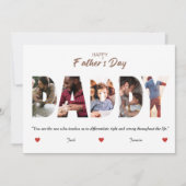 父パーソナライズされたの日DADDYフォトコラージュ 招待状 (正面)