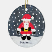父パーソナライズされたクリスマスツリー装飾 セラミックオーナメント (左)