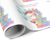 父パーソナライズされたクリスマス雪片キッズギフト ラッピングペーパー (ロールコーナー)