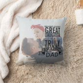 父パーソナライズされた娘フォトピロー クッション (ブランケット)