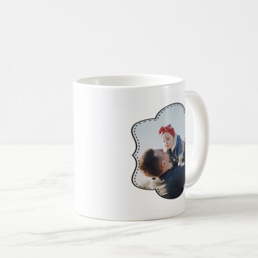 父パーソナライズされた娘Photo Mag コーヒーマグカップ (正面右)