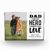 父パーソナライズされた家モダンの日の写真プラーク フォトブロック (正面)