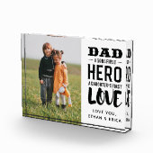 父パーソナライズされた家モダンの日の写真プラーク フォトブロック (右)