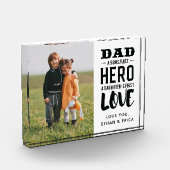 父パーソナライズされた家モダンの日の写真プラーク フォトブロック (左)