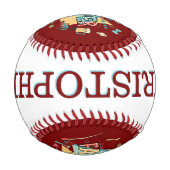 父パーソナライズされた日野球 野球ボール (裏面)