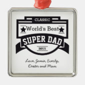 父パーソナライズされた最高の賞オーナメント メタルオーナメント (正面)