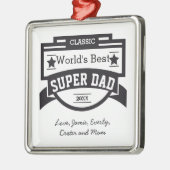 父パーソナライズされた最高の賞オーナメント メタルオーナメント (左)
