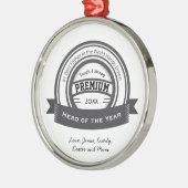 父パーソナライズされた最高の賞オーナメント メタルオーナメント (左)