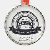 父パーソナライズされた最高の賞オーナメント メタルオーナメント (正面)