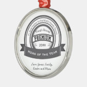 父パーソナライズされた最高の賞オーナメント メタルオーナメント (左)