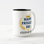 父パーソナライズされた祭マグカップ ツートーンマグカップ (正面右)