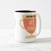 父パーソナライズされた祭マグカップ ツートーンマグカップ (正面右)