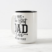 父パーソナライズされた祭マグカップ ツートーンマグカップ (正面左)