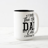 父パーソナライズされた祭マグカップ ツートーンマグカップ (正面右)