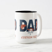 父パーソナライズされた祭マグカップ ツートーンマグカップ (正面右)