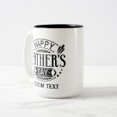 父パーソナライズされた祭マグカップ ツートーンマグカップ (正面左)