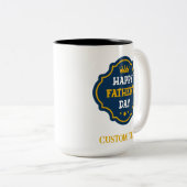 父パーソナライズされた祭マグカップ ツートーンマグカップ (正面右)