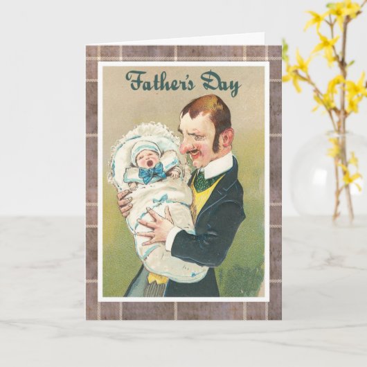 父ビクトリアンの日 カード (黄色い花)