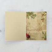 父ビクトリアンクリスマスフローラエフェメラ シーズンカード (内部)