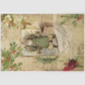 父ビクトリアンクリスマスフローラエフェメラ 薄葉紙 (正面)