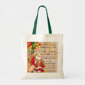 父ビクトリアンクリスマスヴィンテージ音楽 トートバッグ (正面)