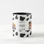 父フォトコラージュのカウボーイ白黒 マグカップ (中央)