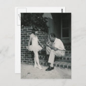 父ポストカード付きバレリーナ ポストカード (正面/裏面)