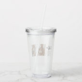 父モダンとコラージュ写真最高の引用文 アクリルタンブラー (裏面)