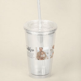 父モダンとコラージュ写真最高の引用文 アクリルタンブラー